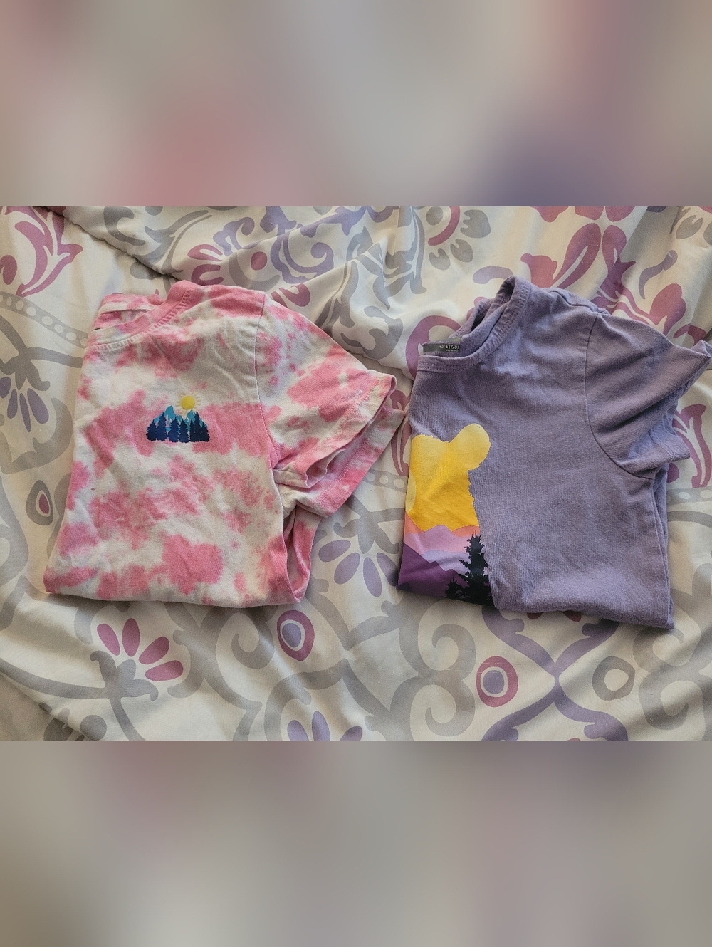 Two Girl's Eddie Bauer Shirts Size 7/8